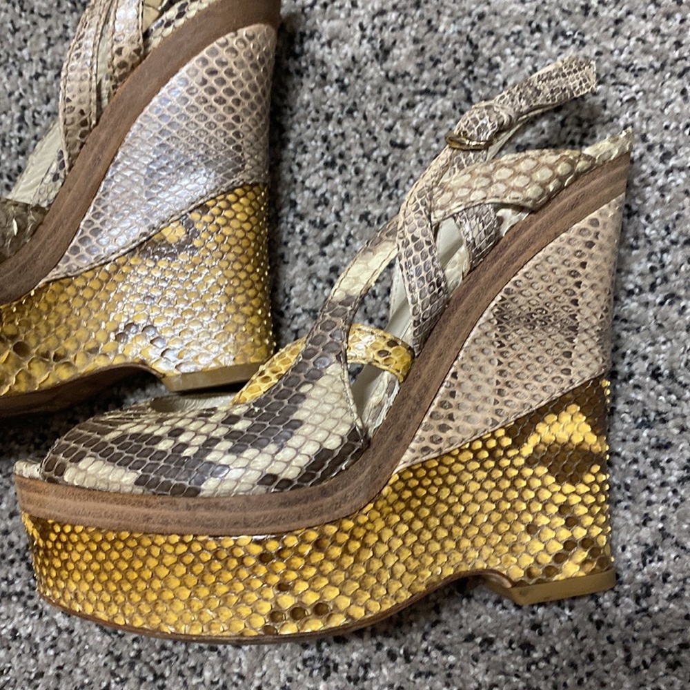 RARE GUCCI Python Wedge 38.5 - Picture 7 of 11